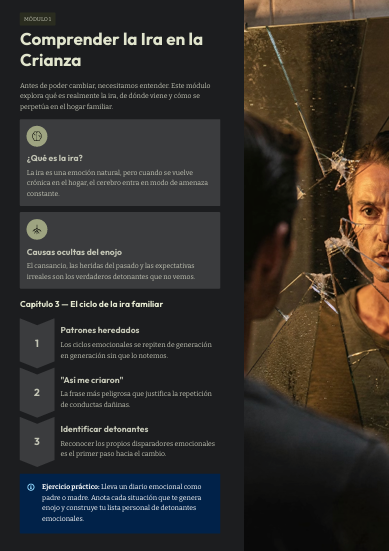 Página del ebook: Comprender la Ira en la Crianza